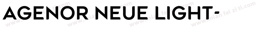 Agenor Neue Light字体转换